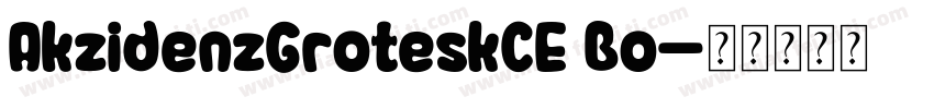 AkzidenzGroteskCE Bo字体转换